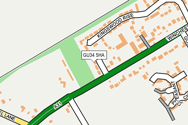 GU34 5HA map - OS OpenMap – Local (Ordnance Survey)