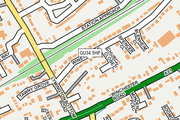 GU34 5HP map - OS OpenMap – Local (Ordnance Survey)