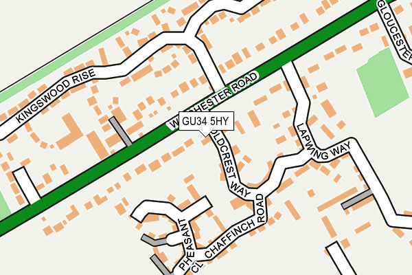 GU34 5HY map - OS OpenMap – Local (Ordnance Survey)