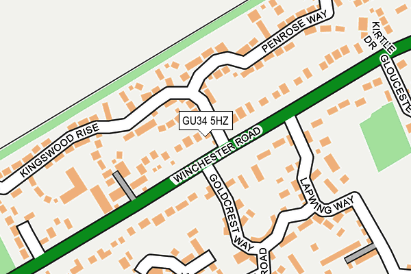 GU34 5HZ map - OS OpenMap – Local (Ordnance Survey)