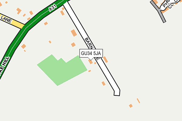 GU34 5JA map - OS OpenMap – Local (Ordnance Survey)