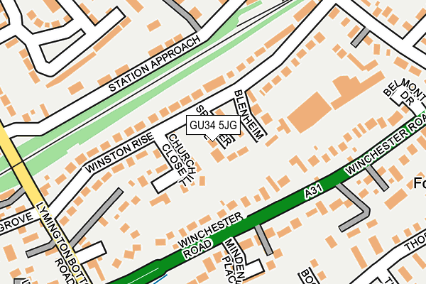 GU34 5JG map - OS OpenMap – Local (Ordnance Survey)