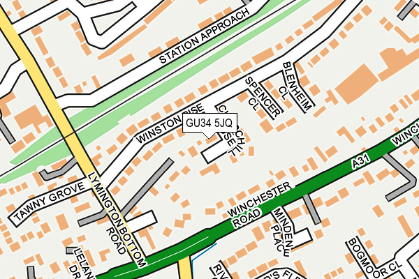 GU34 5JQ map - OS OpenMap – Local (Ordnance Survey)