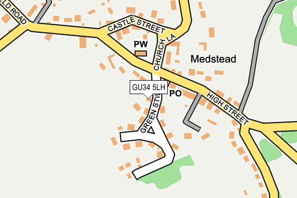 GU34 5LH map - OS OpenMap – Local (Ordnance Survey)