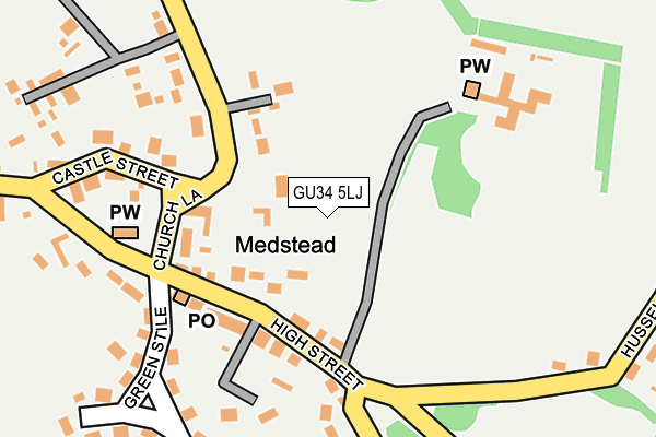 GU34 5LJ map - OS OpenMap – Local (Ordnance Survey)