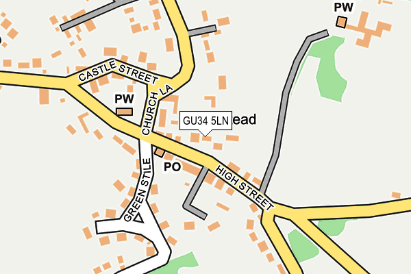 GU34 5LN map - OS OpenMap – Local (Ordnance Survey)