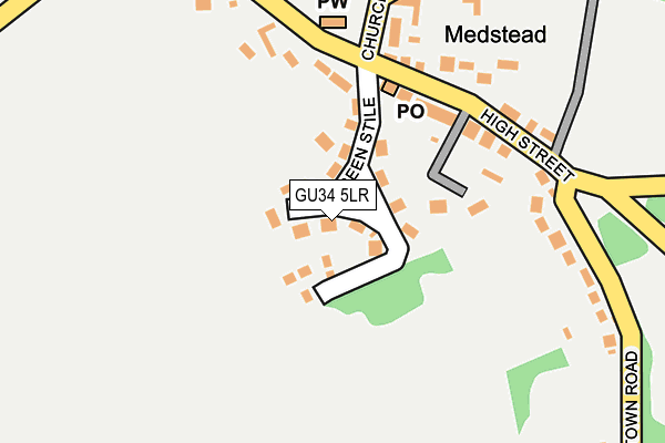 GU34 5LR map - OS OpenMap – Local (Ordnance Survey)