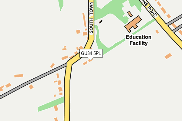 GU34 5PL map - OS OpenMap – Local (Ordnance Survey)