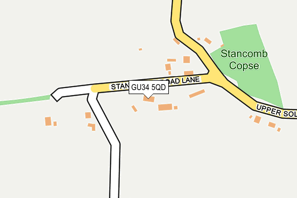 GU34 5QD map - OS OpenMap – Local (Ordnance Survey)