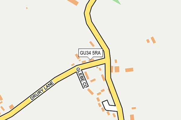 GU34 5RA map - OS OpenMap – Local (Ordnance Survey)