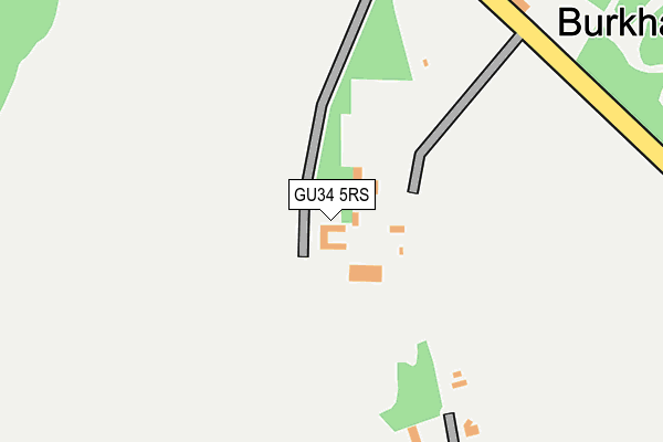 GU34 5RS map - OS OpenMap – Local (Ordnance Survey)