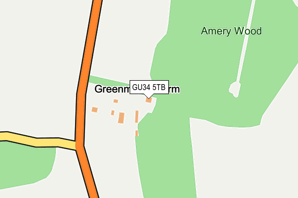 GU34 5TB map - OS OpenMap – Local (Ordnance Survey)