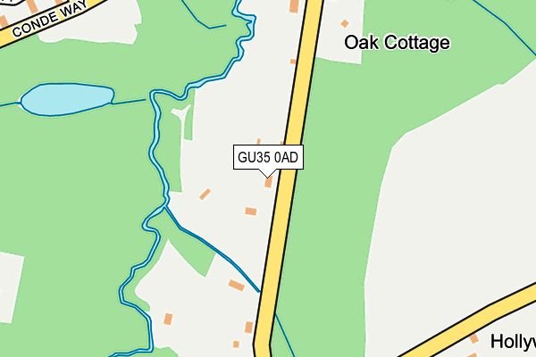 GU35 0AD map - OS OpenMap – Local (Ordnance Survey)