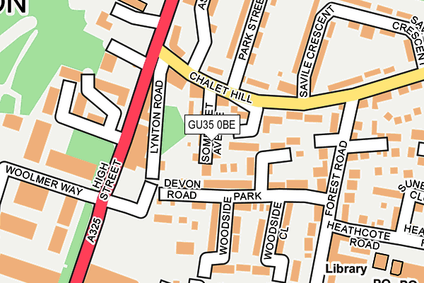 GU35 0BE map - OS OpenMap – Local (Ordnance Survey)