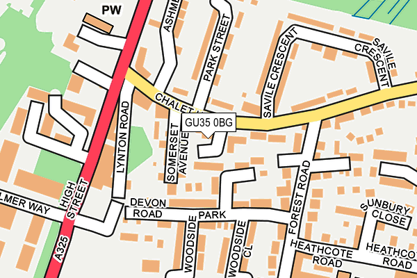 GU35 0BG map - OS OpenMap – Local (Ordnance Survey)