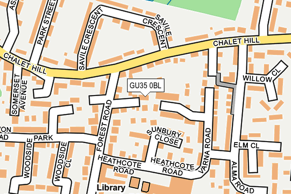 GU35 0BL map - OS OpenMap – Local (Ordnance Survey)