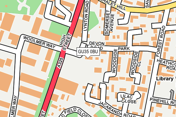 GU35 0BU map - OS OpenMap – Local (Ordnance Survey)