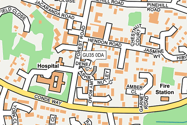 GU35 0DA map - OS OpenMap – Local (Ordnance Survey)