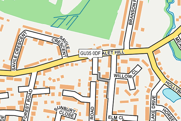 GU35 0DF map - OS OpenMap – Local (Ordnance Survey)