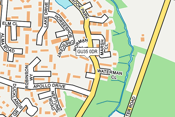 GU35 0DR map - OS OpenMap – Local (Ordnance Survey)