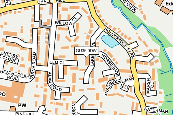 GU35 0DW map - OS OpenMap – Local (Ordnance Survey)