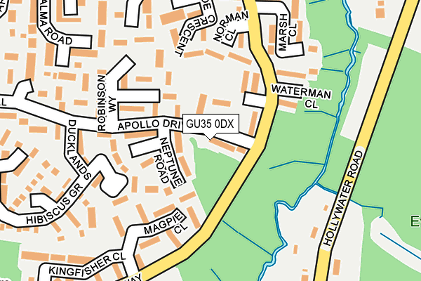 GU35 0DX map - OS OpenMap – Local (Ordnance Survey)