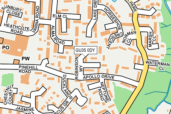 GU35 0DY map - OS OpenMap – Local (Ordnance Survey)