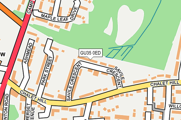 GU35 0ED map - OS OpenMap – Local (Ordnance Survey)