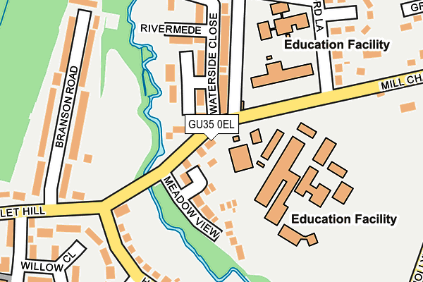 GU35 0EL map - OS OpenMap – Local (Ordnance Survey)