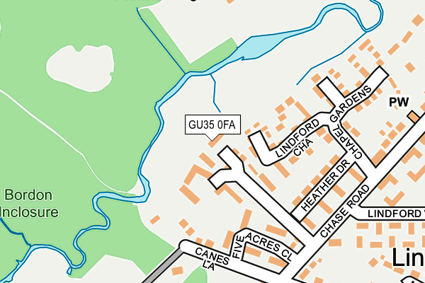 GU35 0FA map - OS OpenMap – Local (Ordnance Survey)