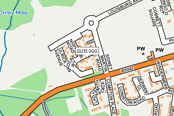 GU35 0GG map - OS OpenMap – Local (Ordnance Survey)