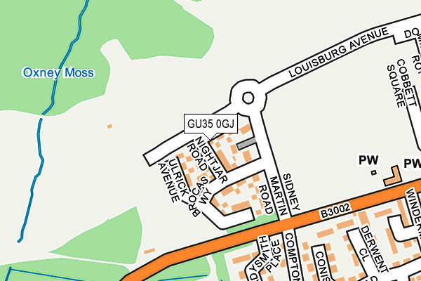 GU35 0GJ map - OS OpenMap – Local (Ordnance Survey)