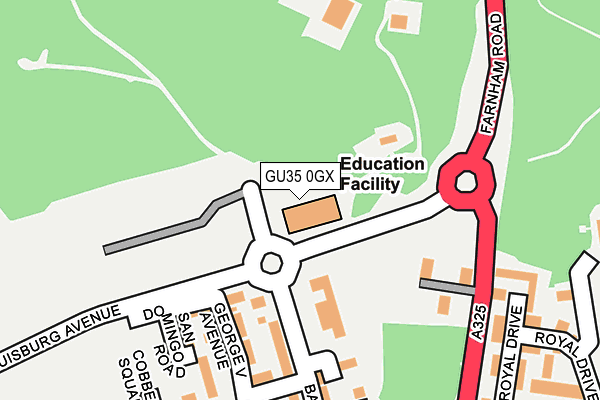 GU35 0GX map - OS OpenMap – Local (Ordnance Survey)