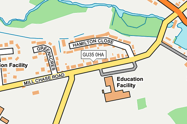 GU35 0HA map - OS OpenMap – Local (Ordnance Survey)