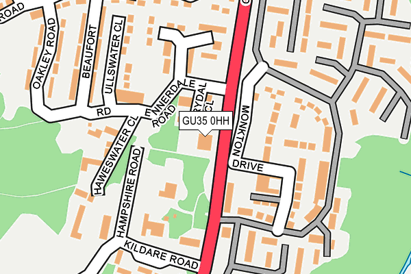 GU35 0HH map - OS OpenMap – Local (Ordnance Survey)