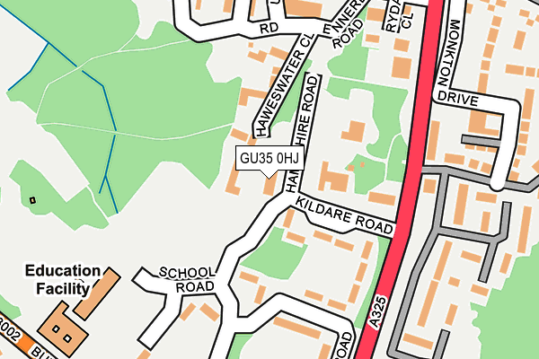 GU35 0HJ map - OS OpenMap – Local (Ordnance Survey)
