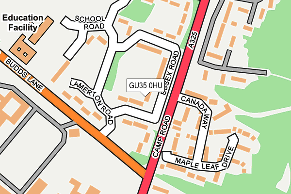 GU35 0HU map - OS OpenMap – Local (Ordnance Survey)