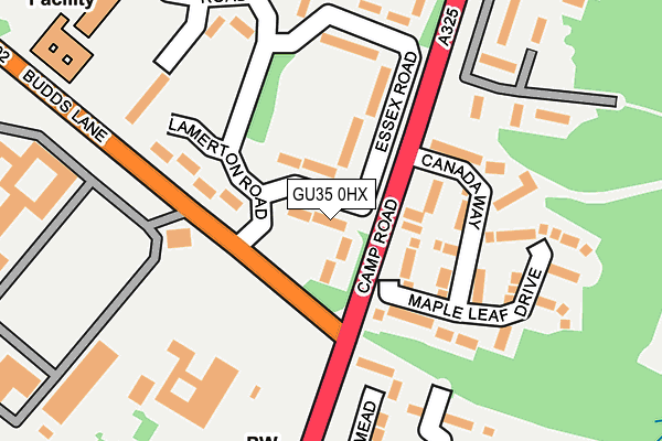 GU35 0HX map - OS OpenMap – Local (Ordnance Survey)