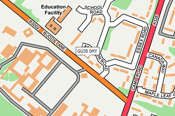 GU35 0HY map - OS OpenMap – Local (Ordnance Survey)