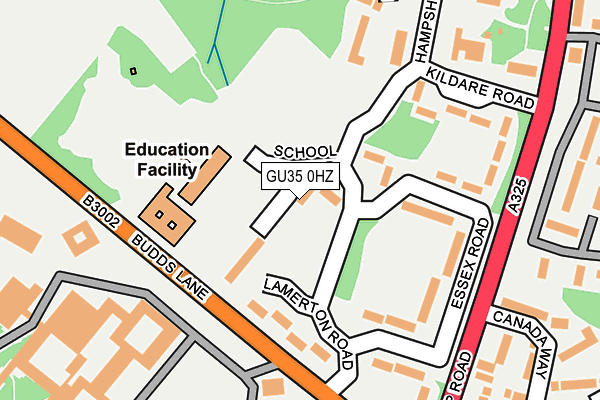 GU35 0HZ map - OS OpenMap – Local (Ordnance Survey)