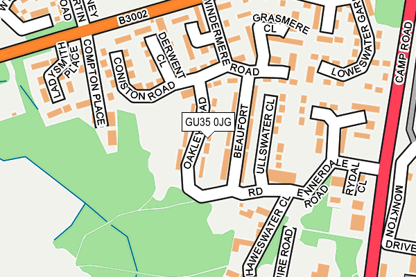 GU35 0JG map - OS OpenMap – Local (Ordnance Survey)