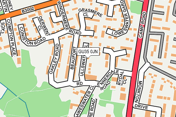 GU35 0JN map - OS OpenMap – Local (Ordnance Survey)