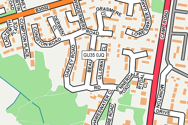 GU35 0JQ map - OS OpenMap – Local (Ordnance Survey)