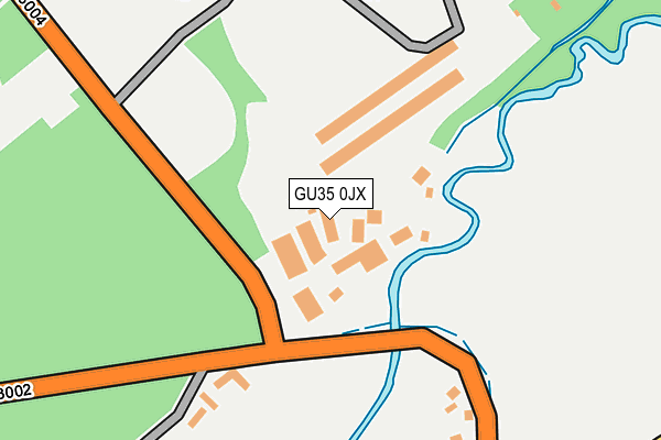 GU35 0JX map - OS OpenMap – Local (Ordnance Survey)