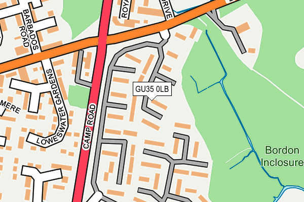 GU35 0LB map - OS OpenMap – Local (Ordnance Survey)