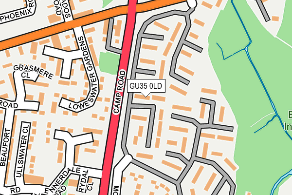 GU35 0LD map - OS OpenMap – Local (Ordnance Survey)