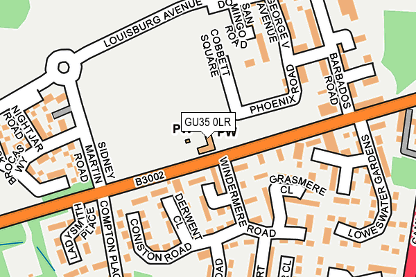 GU35 0LR map - OS OpenMap – Local (Ordnance Survey)