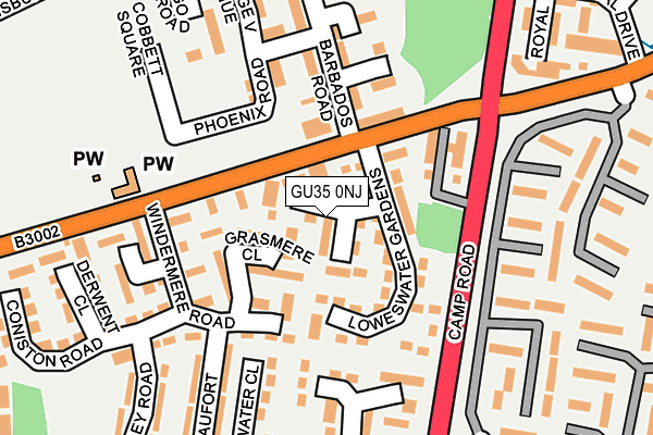 GU35 0NJ map - OS OpenMap – Local (Ordnance Survey)