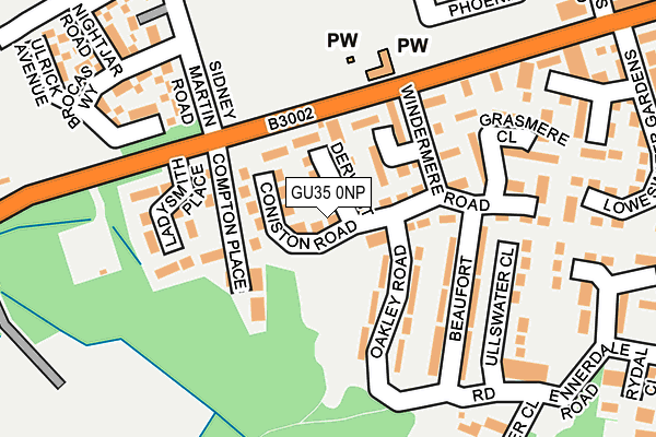 GU35 0NP map - OS OpenMap – Local (Ordnance Survey)