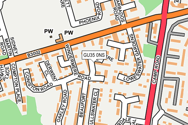 GU35 0NS map - OS OpenMap – Local (Ordnance Survey)